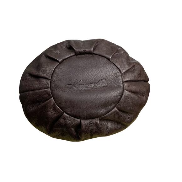 Kenneth Cole Dark Brown Leather Slouchy Hobo Circle Shoulder Bag - Picture 5 of 11